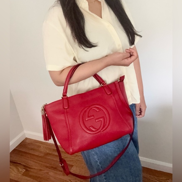 Gucci Soho Convertible Top Handle Bag with Crossbody Straps - Picture 2 of 16